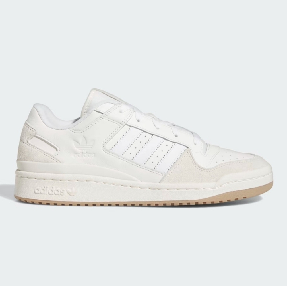 Adidas Originals Forum Low CL Chalk White Gum Sneakers Men's 12 NEW